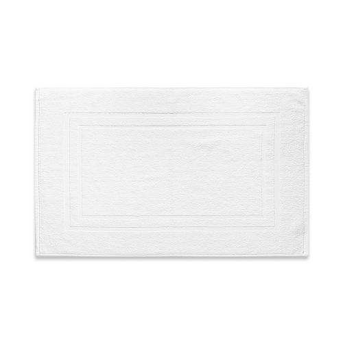 Fairview Bath Mat, Cotton Double Frame Border, 22x34, 10.0 lbs/dz, White